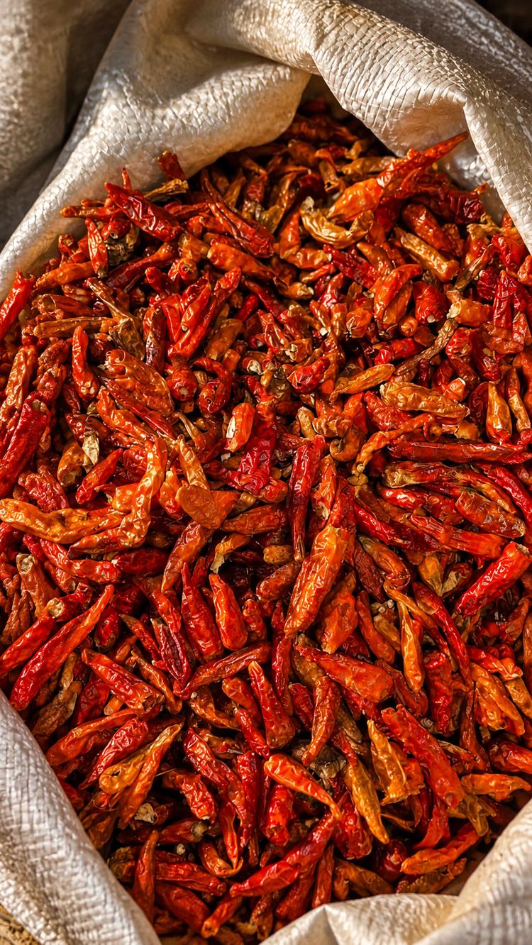 Dried Nigerian hot pepper